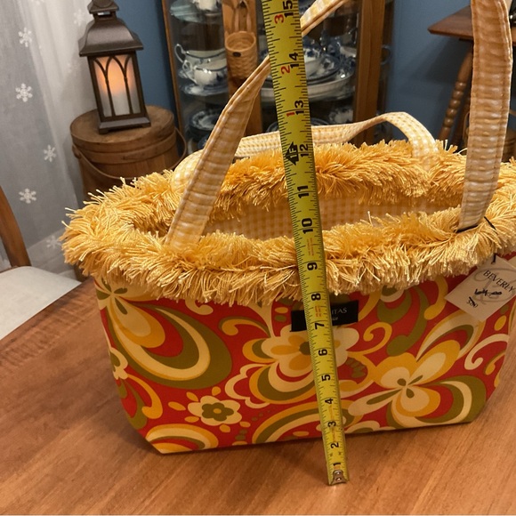 Bagolitas by Janice Red and Yellow Floral Tote - Picture 13 of 14